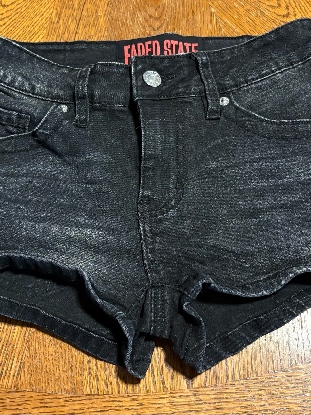 Women's Black Denim Cutoff Shorts